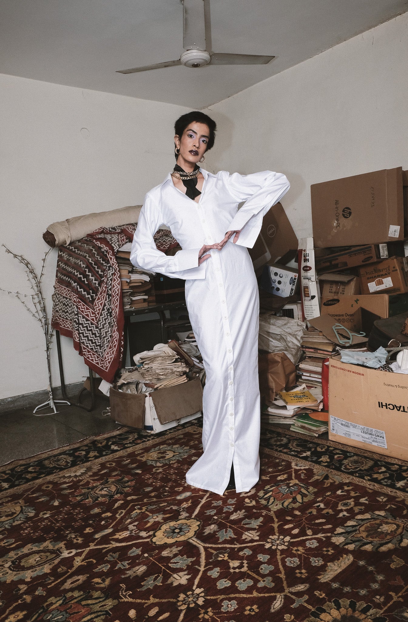 All White Shirt Dress