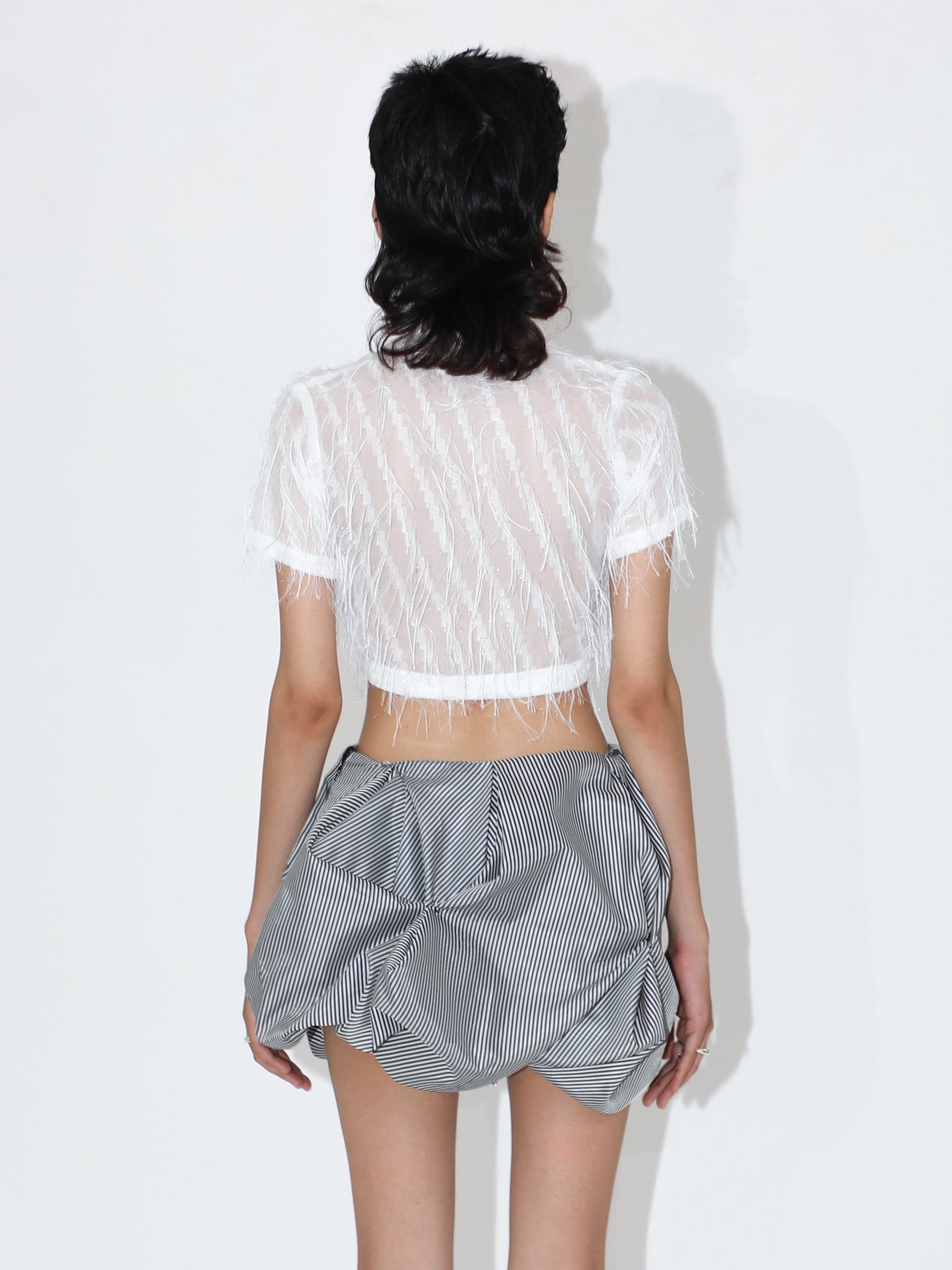 Faux Feather Top
