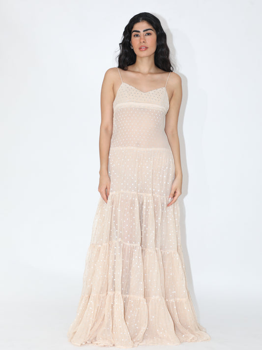 Nude Maxi Dress