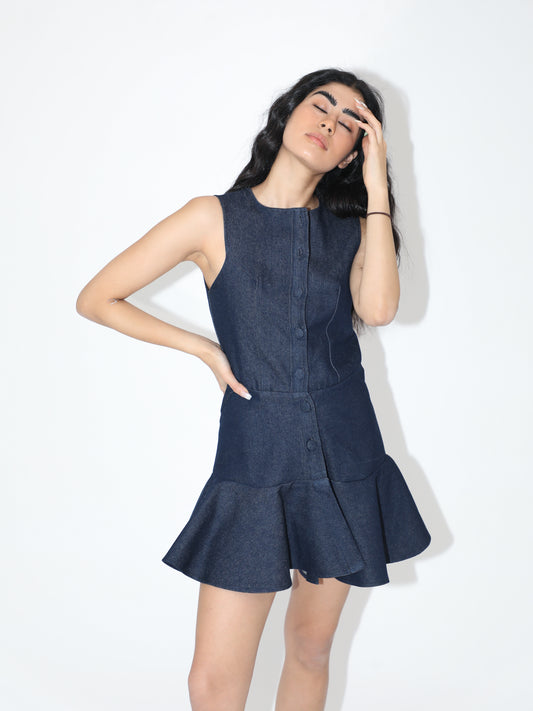 the Flower Denim Dress