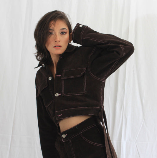 Cropped Corduroy Jacket